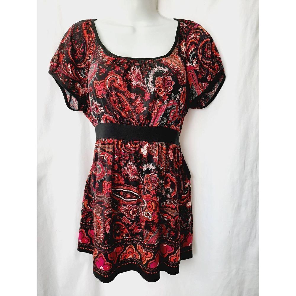 Two hearts maternity ted babydoll tie back medium blouse